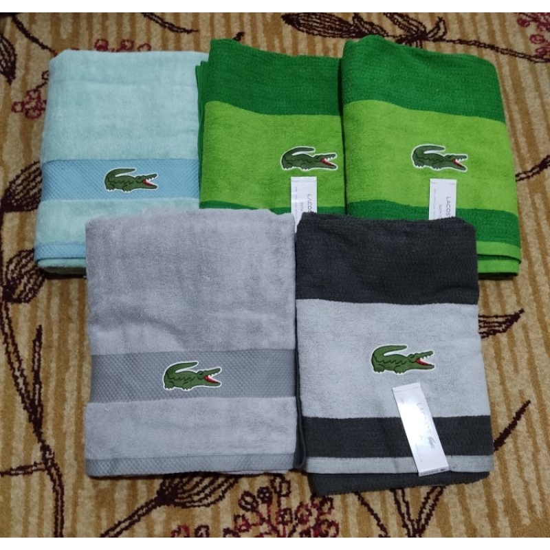 Authentic Lacoste Bath Towels Shopee Philippines