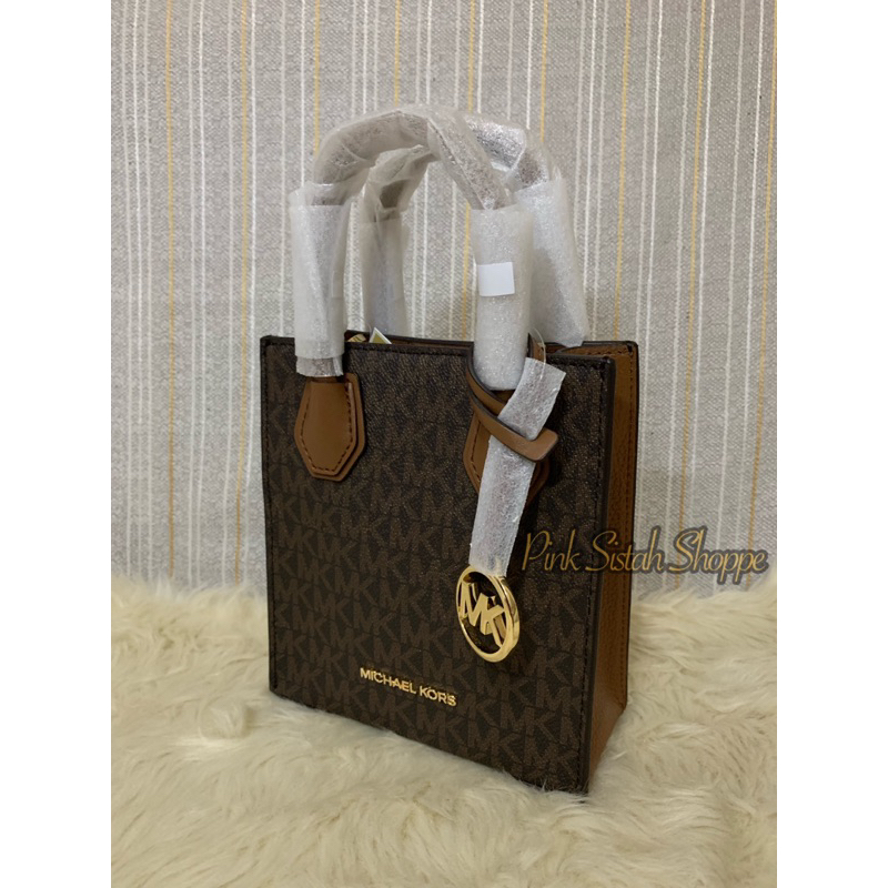 ORIGINAL MICHAEL KORS Mercer ExtraSmall Logo And Leather Crossbody Bag