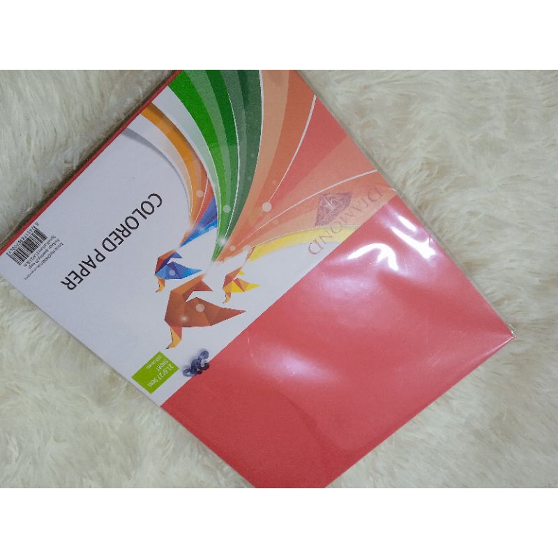 Diamond Colored Paper Short 250 Sheets 10 Different Colors | Shopee ...