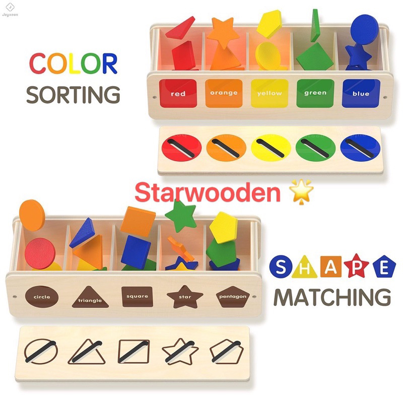 Early Childhood Education Geometric Shape Sorting Box Exercise Fine ...