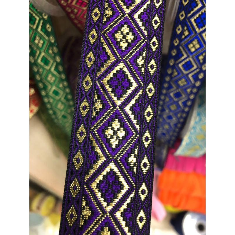 Embroidered Lace Trimmings Lei Ribbons Sash Garland by Yard SET B