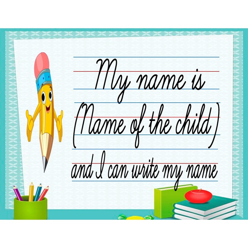 Cursive Name Tracing Practice Sheets (Please Send us the Name of the ...