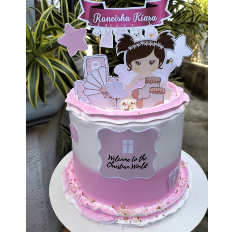 QUALITY Custom Name Personalized Christening Cake / Baptismal cake