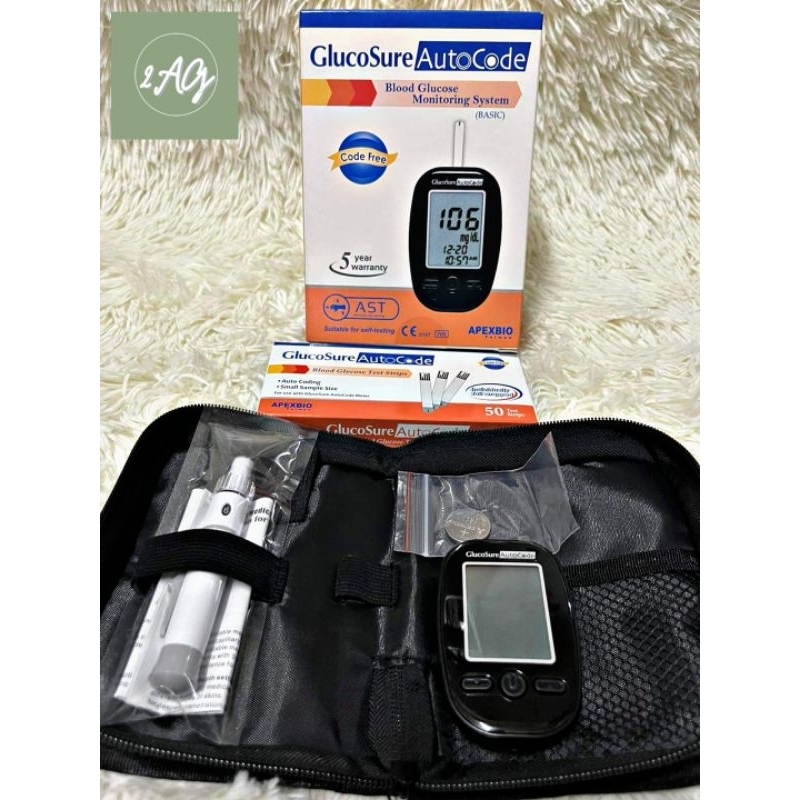 GLUCOSURE AUTOCODE BLOOD MONITORING SYSTEM with free Strips | Shopee ...