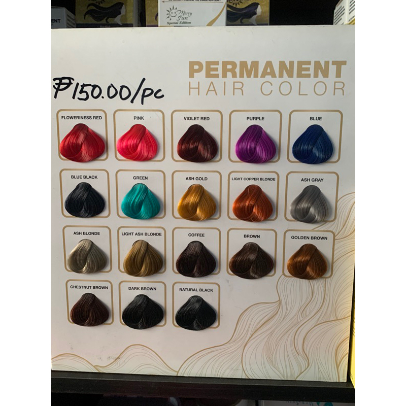 Merry Sun Permanent Hair Color Shopee Philippines