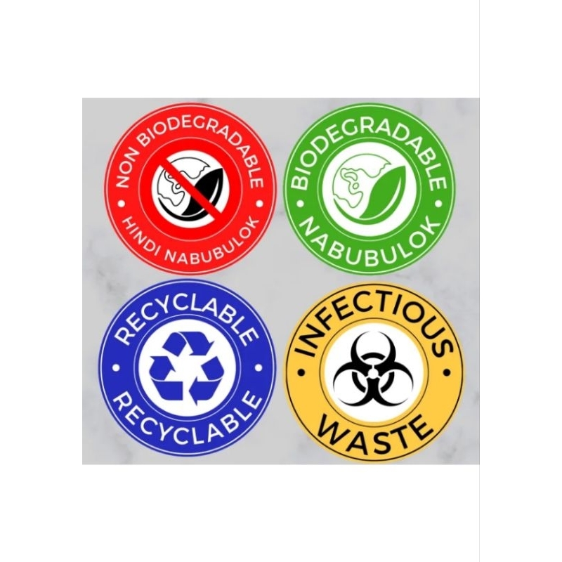biodegradable and non bio degradable sticker set Shopee Philippines