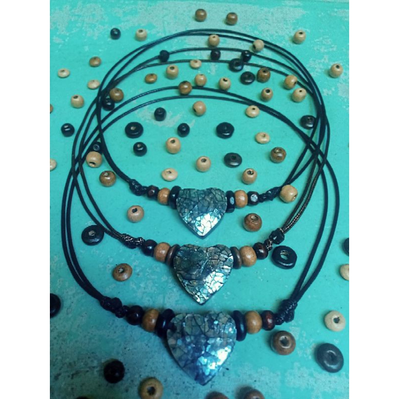 csw: Capiz shell heart ethnic Pendant necklace | Shopee Philippines