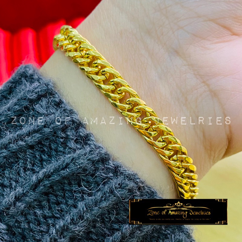 zoaj.ph Italy 750 Unisex Japan Bracelet Lobster Lock Stainless Gold ...