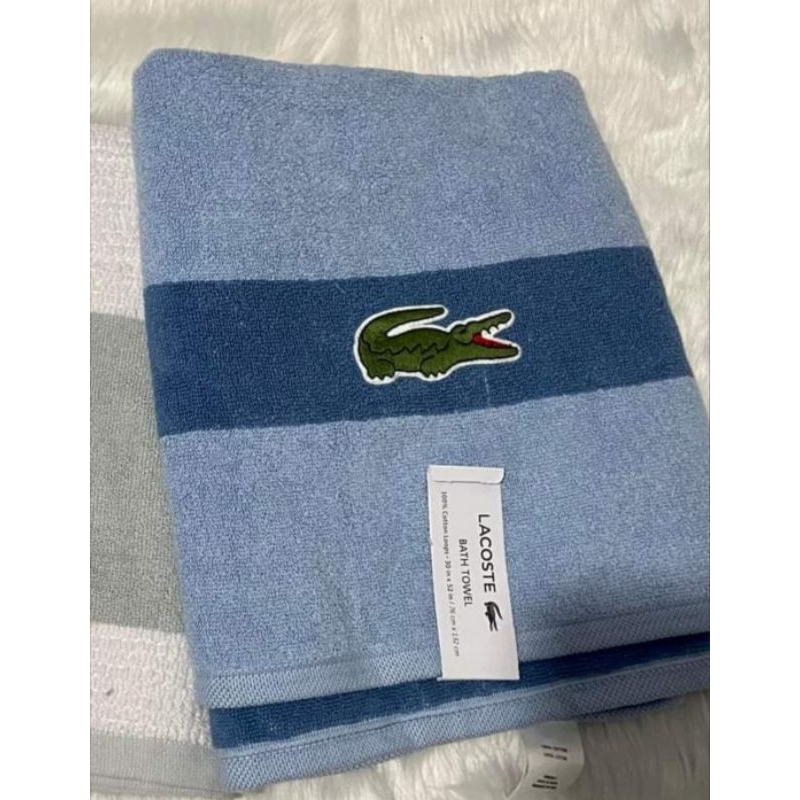 Lacoste Bath Towel in Blue | Shopee Philippines