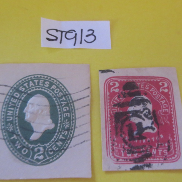 ST913 USA POSTAGE STAMPS COLLECTION EMBOSSED CUT OVAL AIRMAIL STAMPS ,19301945, Rare, 2 pcs