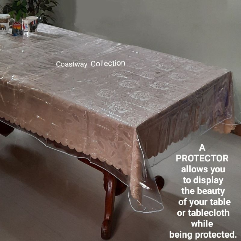 Rectangle Table Cover PROTECTOR Transparent 6 and 8 and 10 Seaters ...