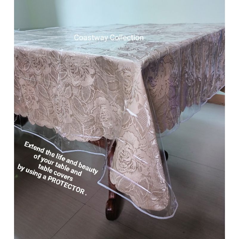 Transparent deals table cover