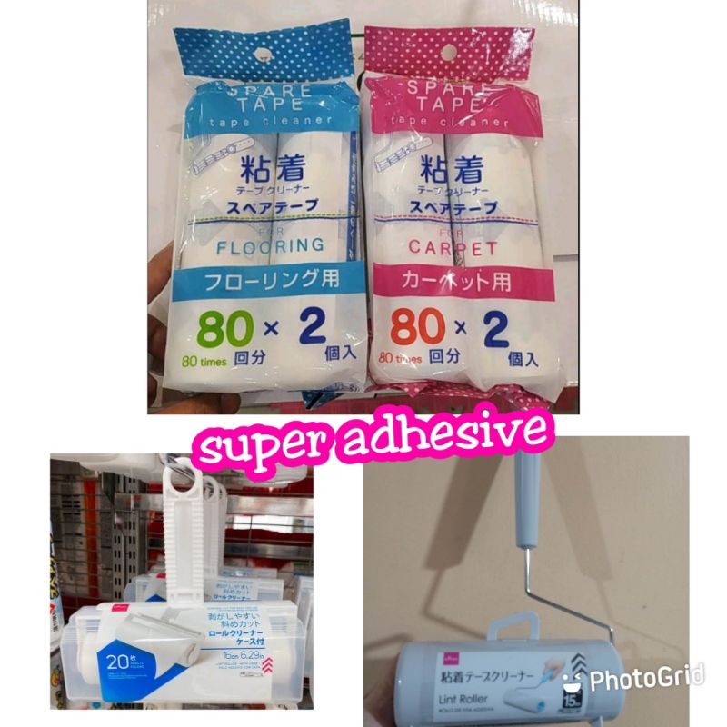 Daiso Lint Remover Roller Adhesive Tape and Refill cleaner ,best for