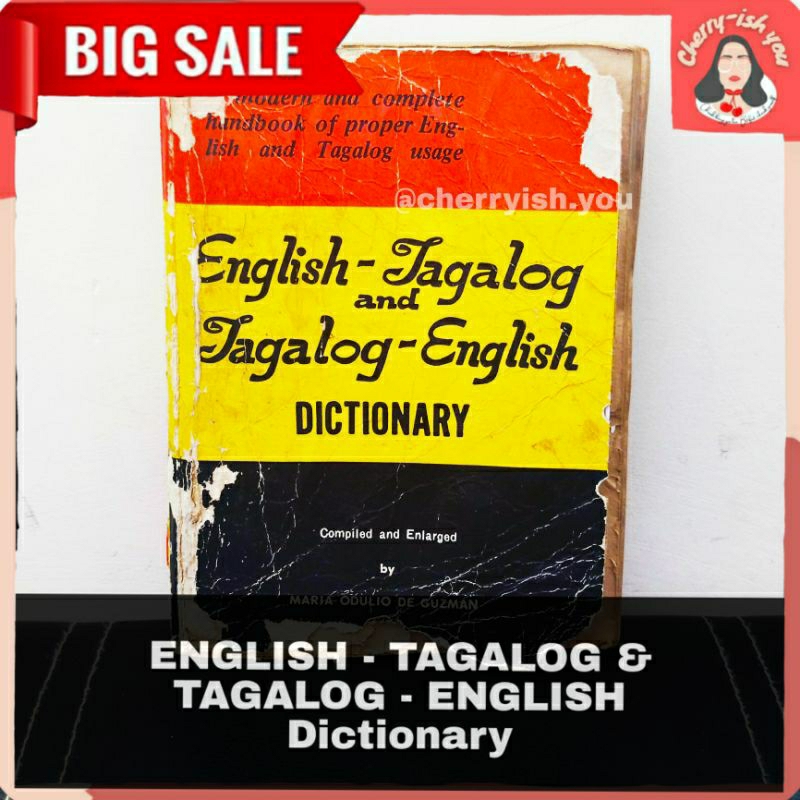 ENGLISH TAGALOG & TAGALOG ENGLISH Dictionary by Maria Odulio De Guzman NBS Used Book Sale
