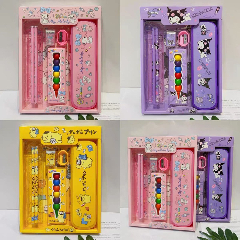 Sanrio stationery set 7 in 1 with case best the giveaways Shopee