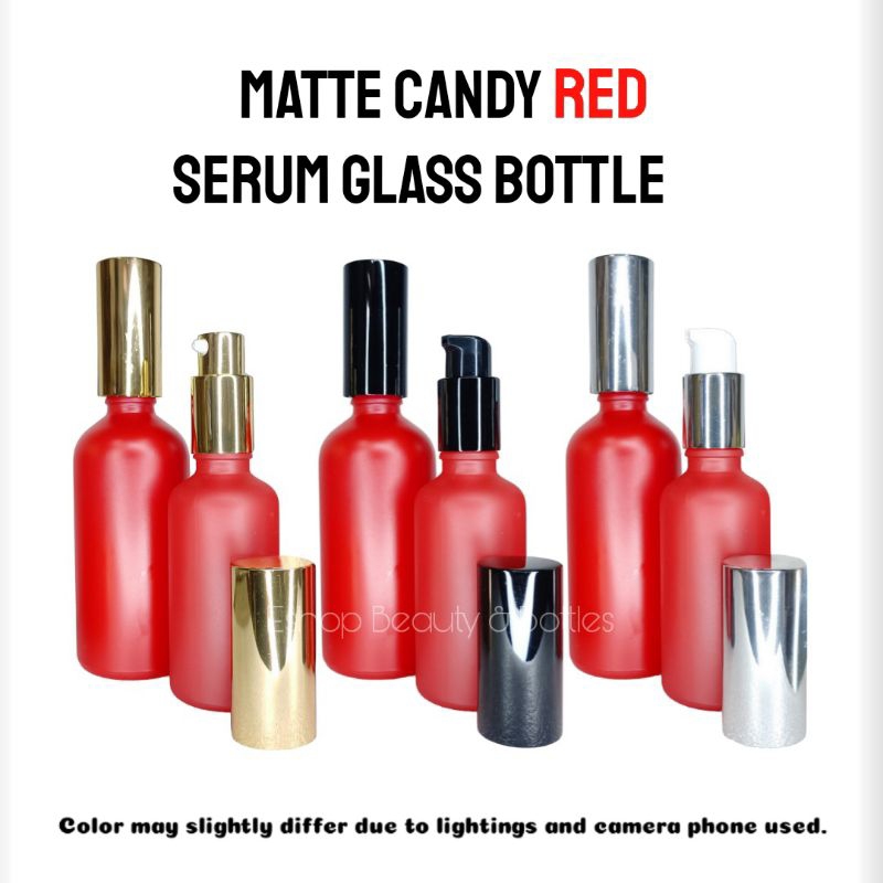 Matte Candy Red Serum Glass Bottle (50ml & 100ml) | Shopee Philippines