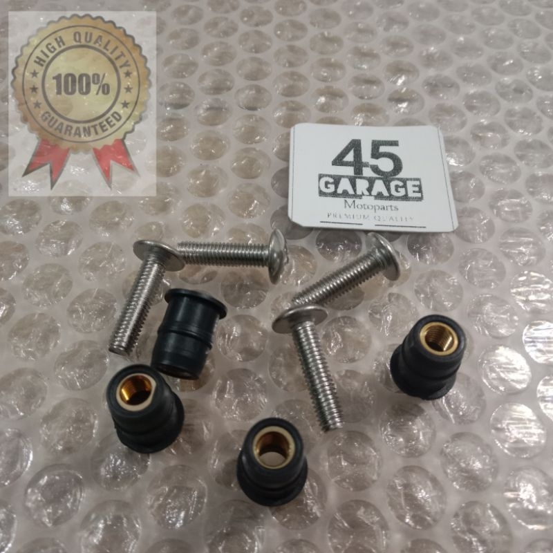 PCX/ADV/R15/R6/XMAX/AEROX/NMAX/NS200/RS200 VISOR WINDSHIELD NUT+BOLT[PER PIECE] Shopee Philippines