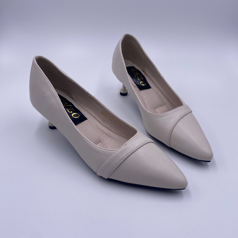 ENZO: WILLA CREAM KITTEN HEELS (2 inches) | Shopee Philippines