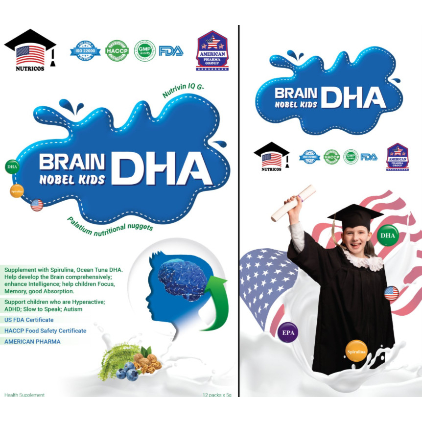 DHA BRAIN KID ( NO.1 MOM SOLUTION FOR KIDS HELP IMPROVE MEMORY, FOCUS