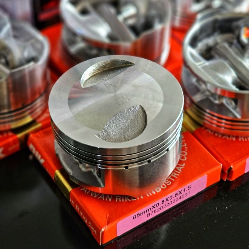 PITSBIKE PISTON KIT SEMI DOME WAVE125 65MM RIK PISTON RING (NO PACKAGING) Shopee Philippines