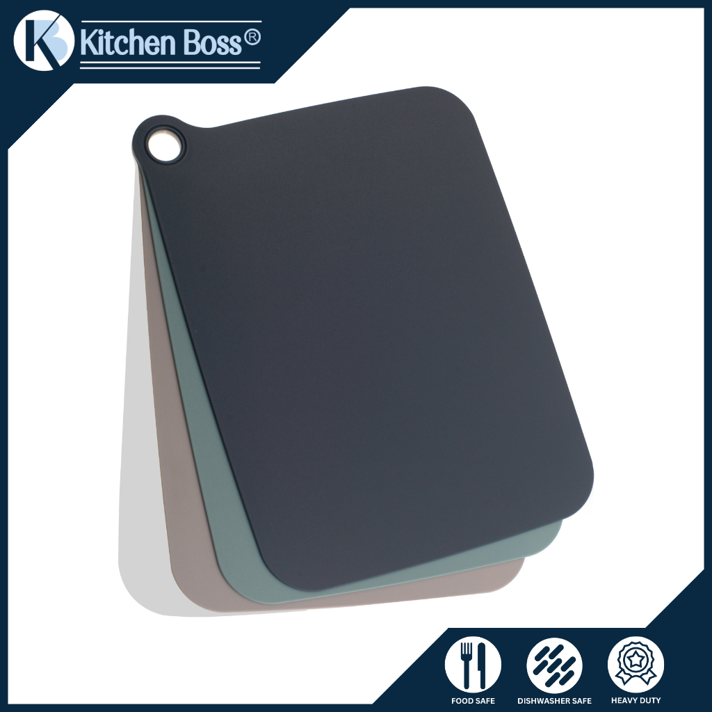 Kitchen Boss Heavy Duty Chopping Boards 4pcs Antibacterial Cutting ...