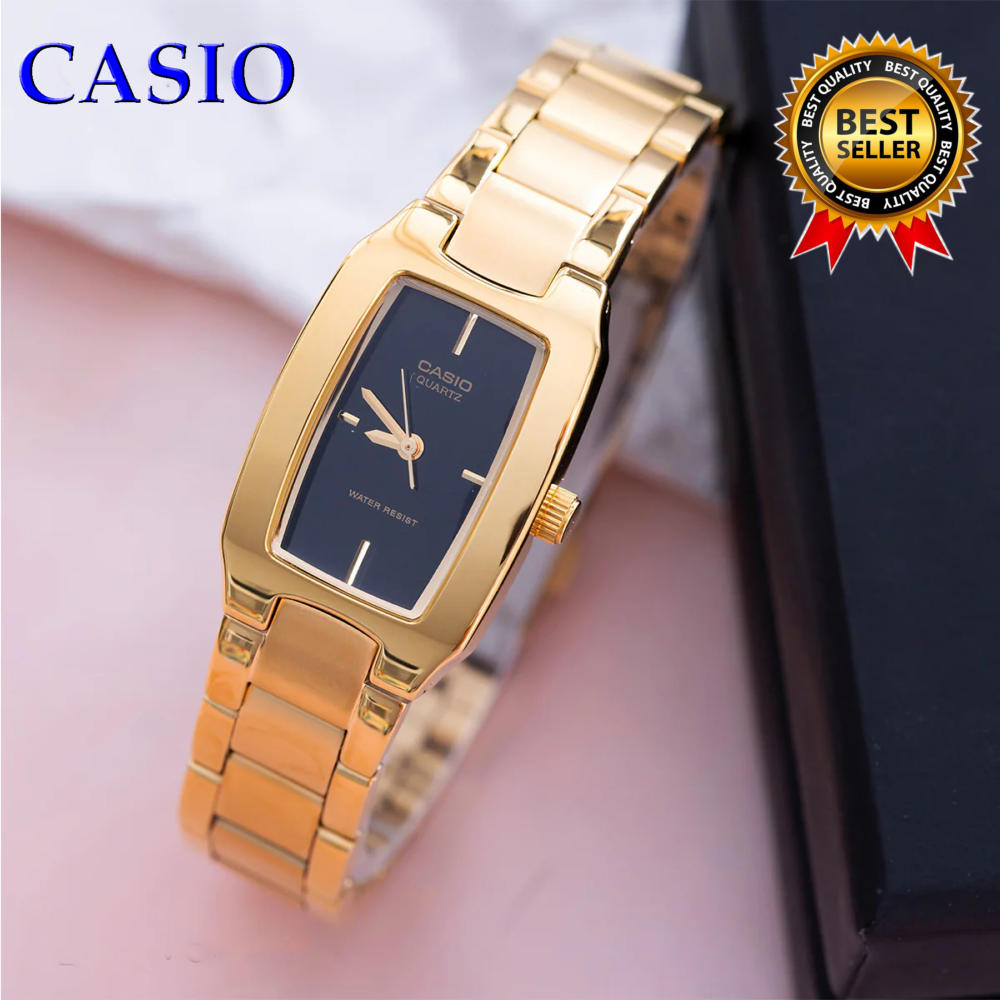 Casio Analog Classic Black Dial Watch For Women(GOLD) | Shopee Philippines