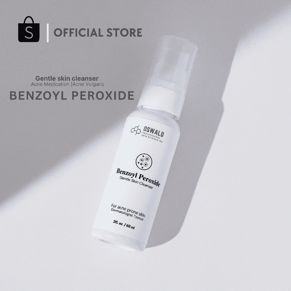 Benzoyl Peroxide Facial Wash (NEW) 60ml Oswald Skin Science Acne