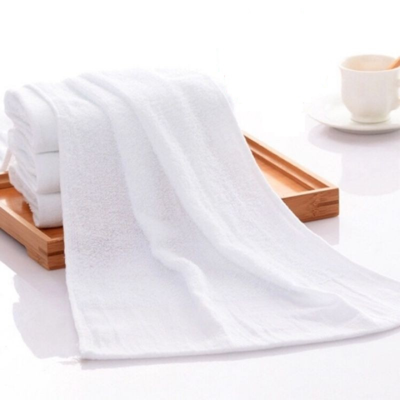 12pcs Makapal Thick High Quality Cotton Face Towel Hand Towel White