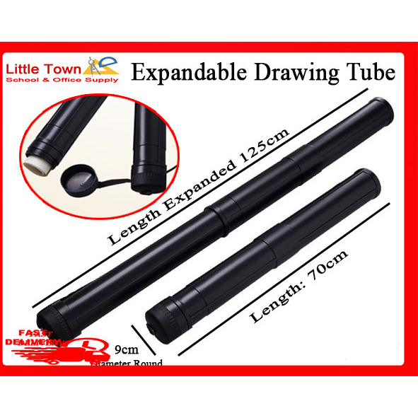 Expandable Plastic Drawing Tube Telescopic Blueprint Storage Case