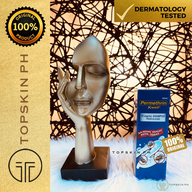 KWELL 100 Original Permethrin 60ML Shampoo for Kuto Lisa Crab Lice