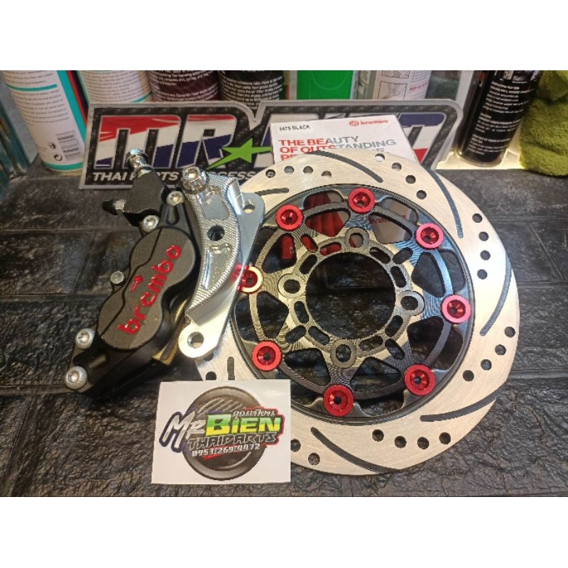 brembo caliper 4pot set with 220mm disc for mio sporty/fino/soulty/m3