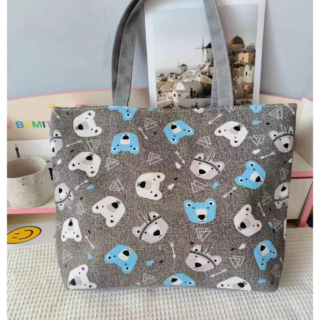 UISN #S39 Korean New Fashion Canvas Tote Bag Design Shoulder Bags ...