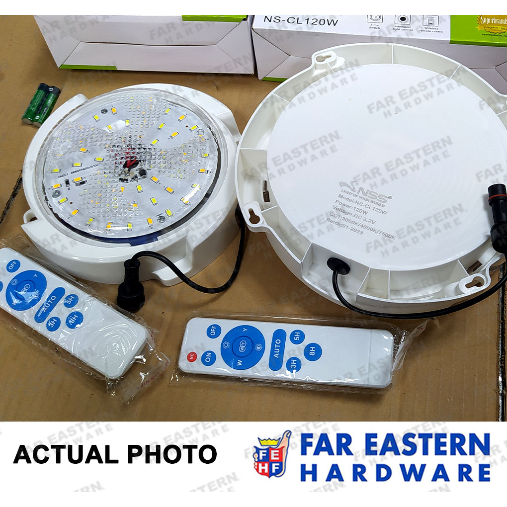 NSS Solar Ceiling LED Light w/ Panel & Remote Control 80W | 120W | 240W ...
