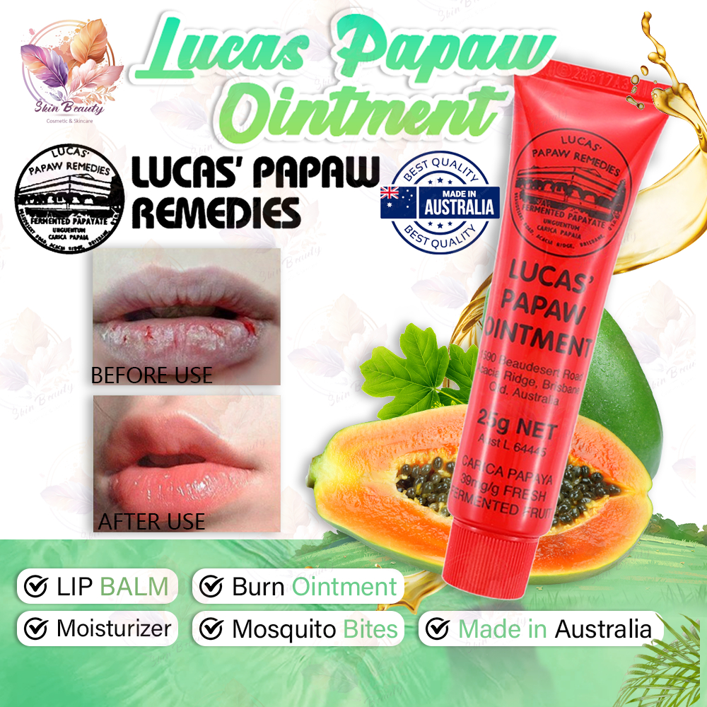 Lucas' Papaw Cream Ointment Diaper Rash Cream Lip Balm Wound Care