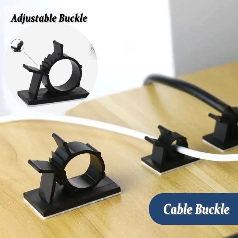 1Pc Adjustable Cable Clips Cable Organizer Desk Wall Computer ...