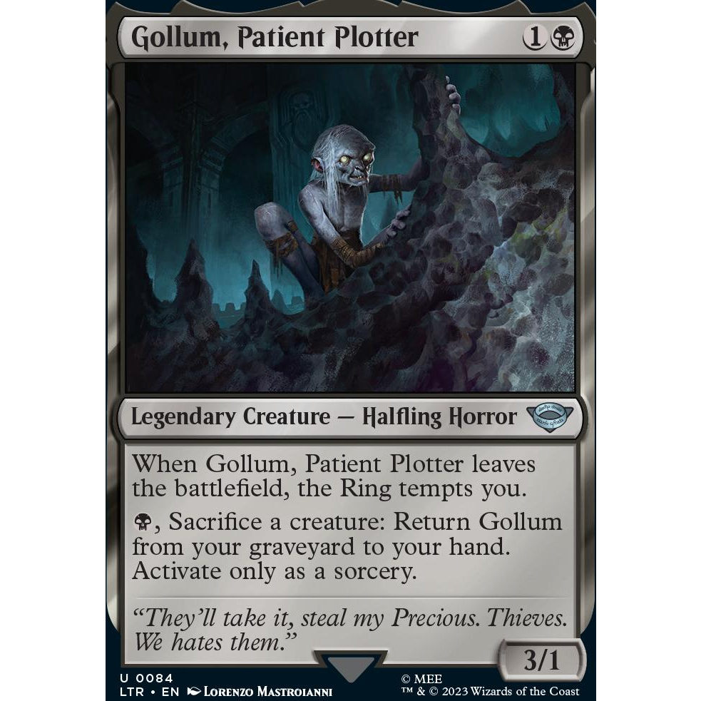 Gollum, Patient Plotter Uncommon MTG LOTR Magic the Gathering Trading Card  Game | Shopee Philippines