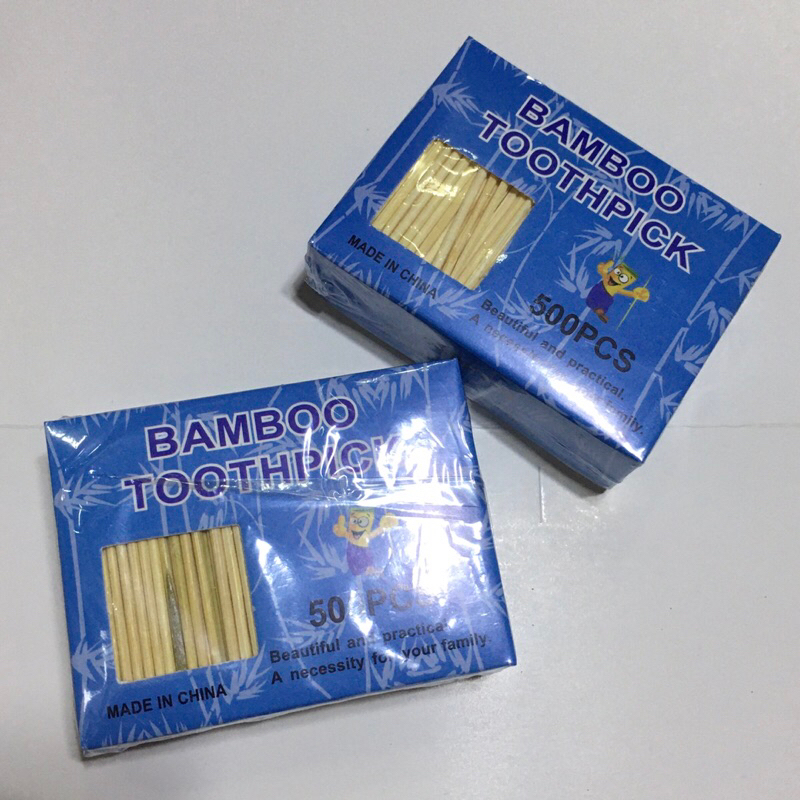 1 Pack Bamboo Toothpick 500pcs | Shopee Philippines