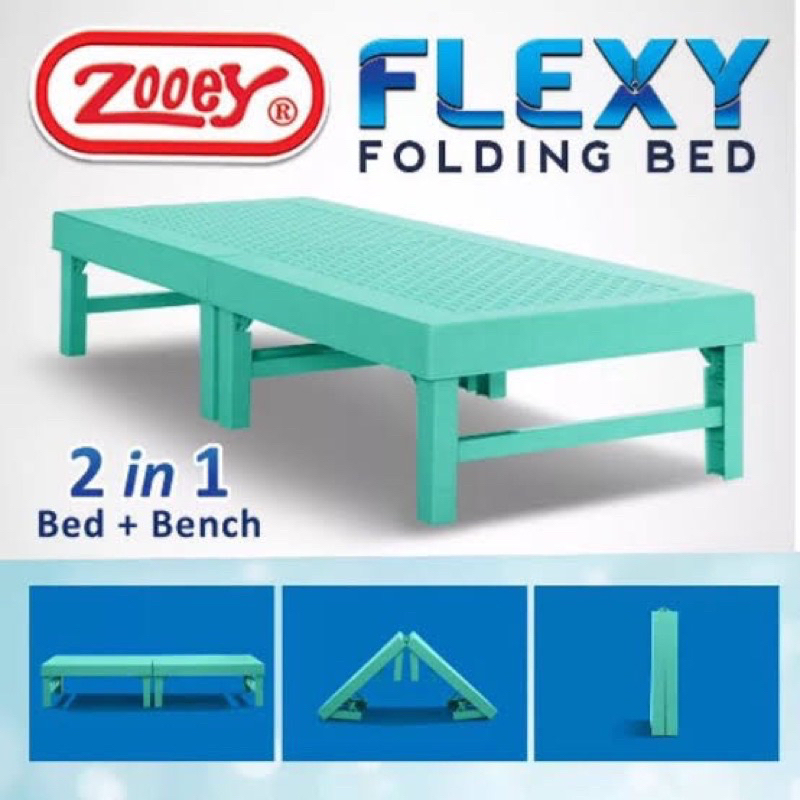 Zooey Flexy Folding Bed Plastic Folding Bed and Bench 2in1 588