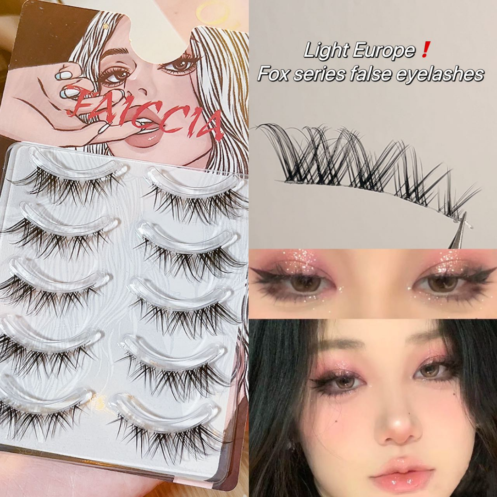 Fun Live Cool Girl 5/1Pair Faiccia 3D Soft Eyelashes Transparent ...