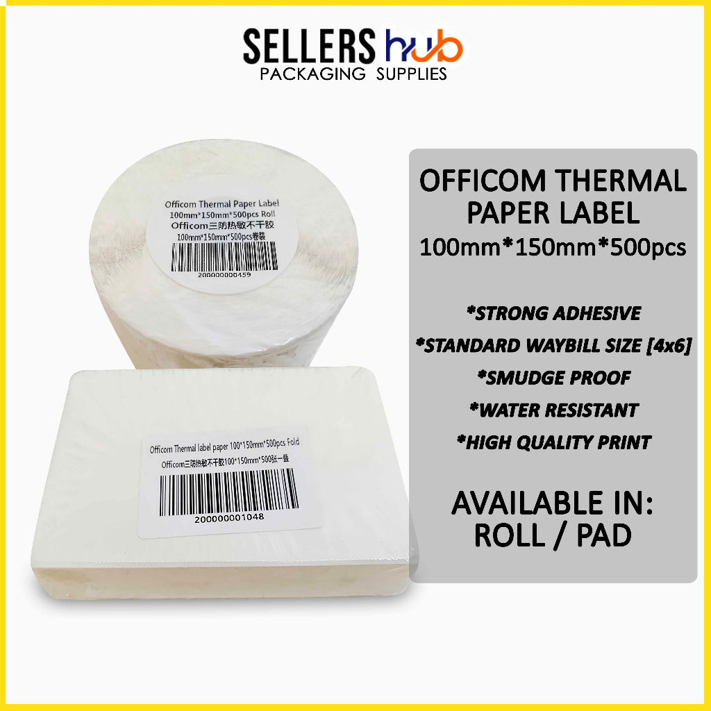 500pcs Waybill Sticker Smudge Proof A6 FOLD ROLL | Shopee Philippines