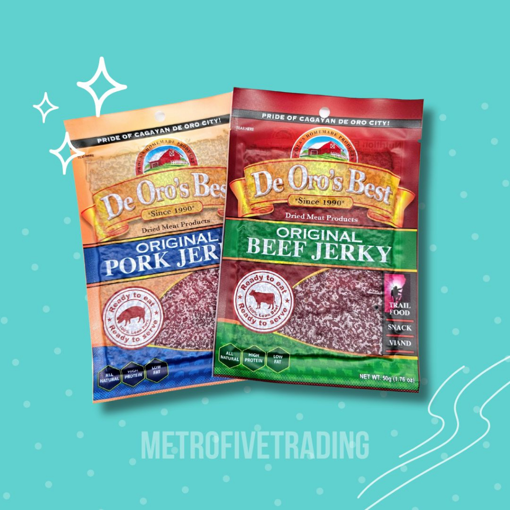 De Oro's Beef Jerky/ Pork Jerky / Trail Food / Snack Food / Pasalubong
