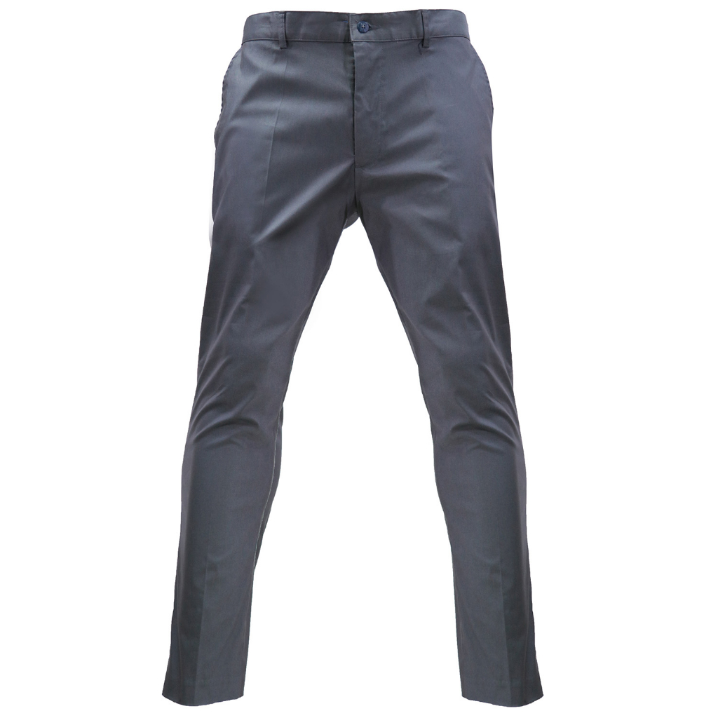 Sahara Men's Slim Fit Plain Flat Front Slacks (Dark Gray) | Shopee ...