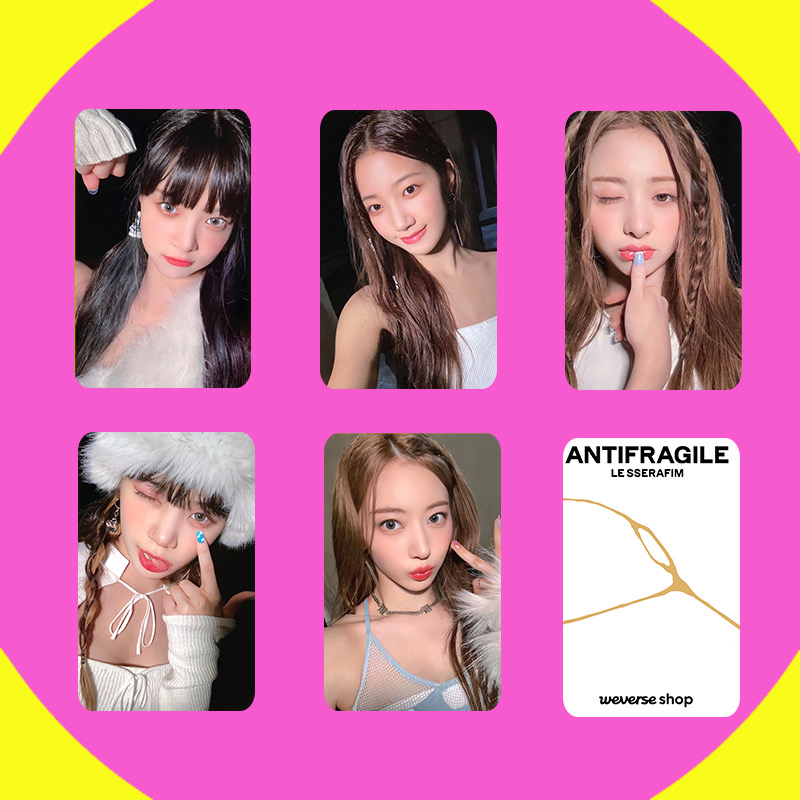 5pcs/set] LE SSERAFIM Antifragile Photocards w/ backprint High