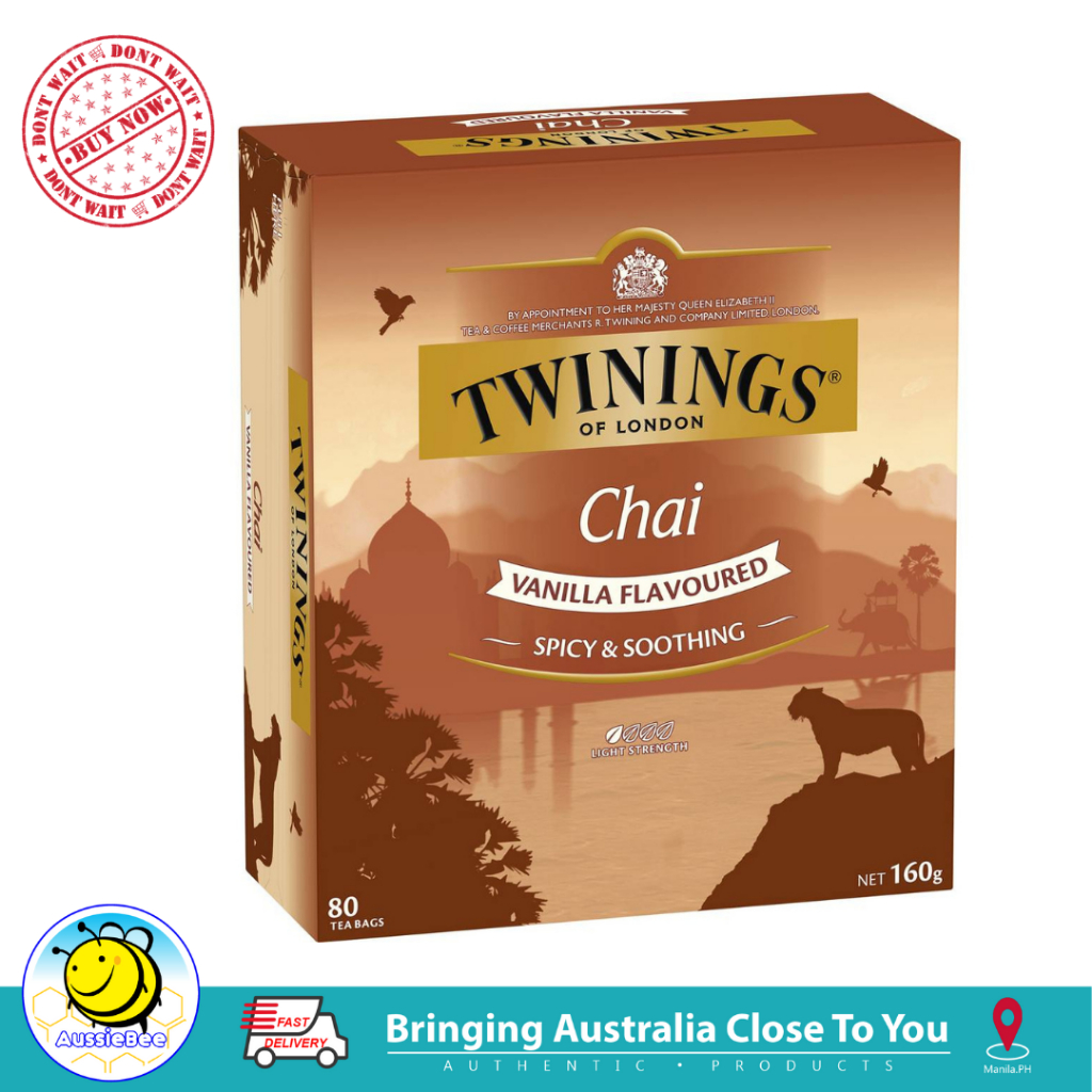 Twinings Chai Vanilla Tea Bags 80 Pack (expiry November 4,2025