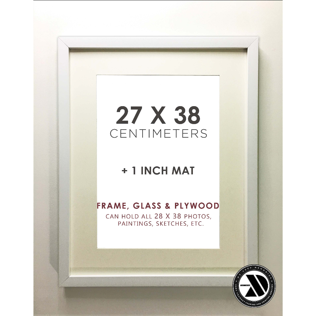 27x38 Centimeters +1 Inch Mat Photo Wall Frame - Picture Frame - Photo ...