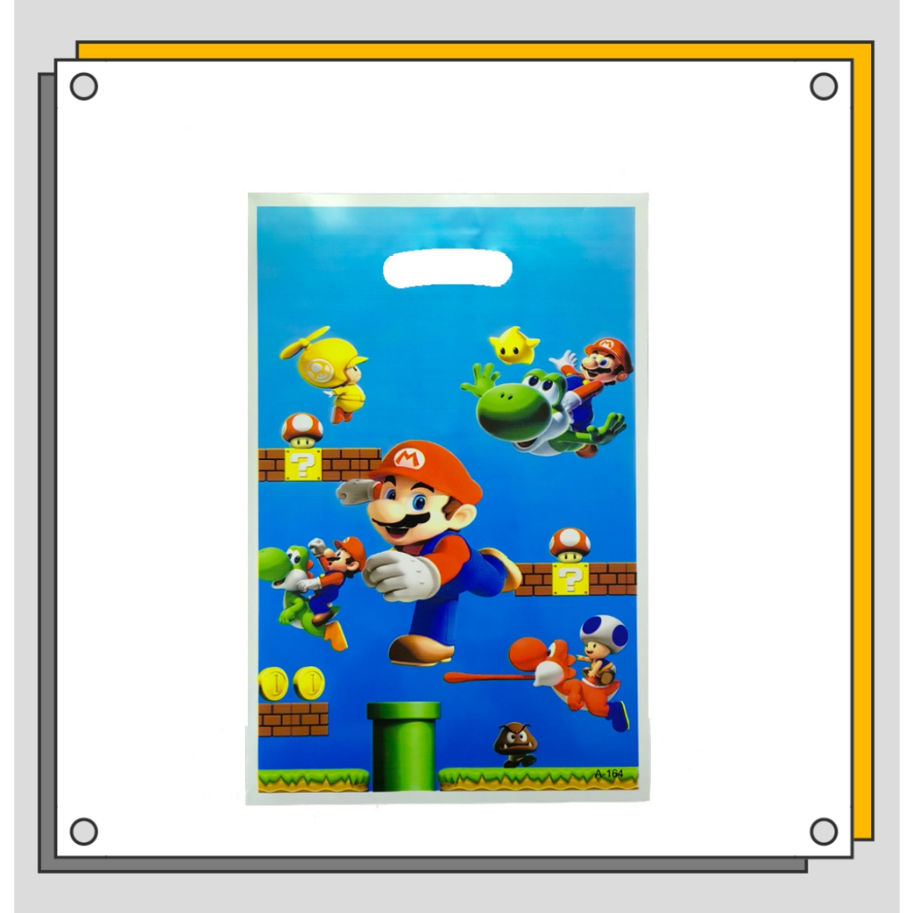 10 Pcs Loot Bag Mario Supplies T Bag Disposable Character Loot Bag