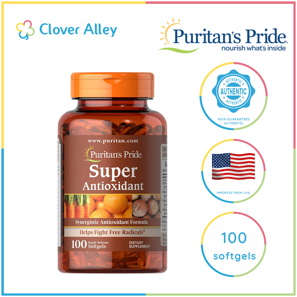 Puritan's Pride Super Antioxidant 100 softgels (09/2023 expiry) Shopee Philippines