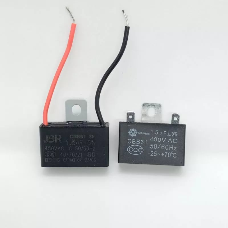 ELECTRIC FAN CAPACITOR 1.5UF/ 400VAC or 450VAC 60Hz SELECT FROM WITH