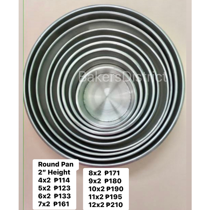 Round Pan Baking Pan Heavy Duty 2 inches height Makapal Thick Material ...