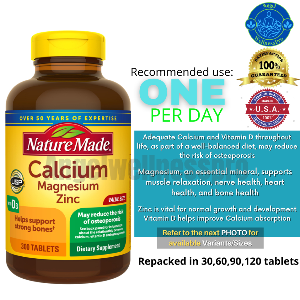 Nature Made Calcium Magnesium Zinc with Vitamin D3 Shopee Philippines